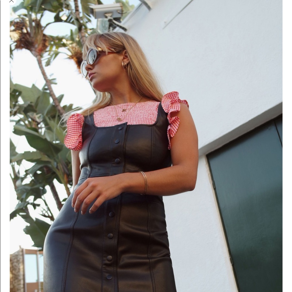 Faux Leather mini dress